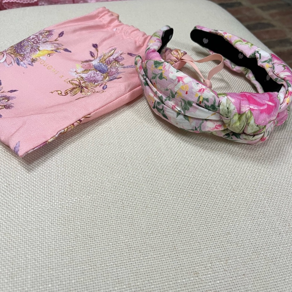 Lele Sadoughi x Loveshackfancy Floral Headband with Dustbag